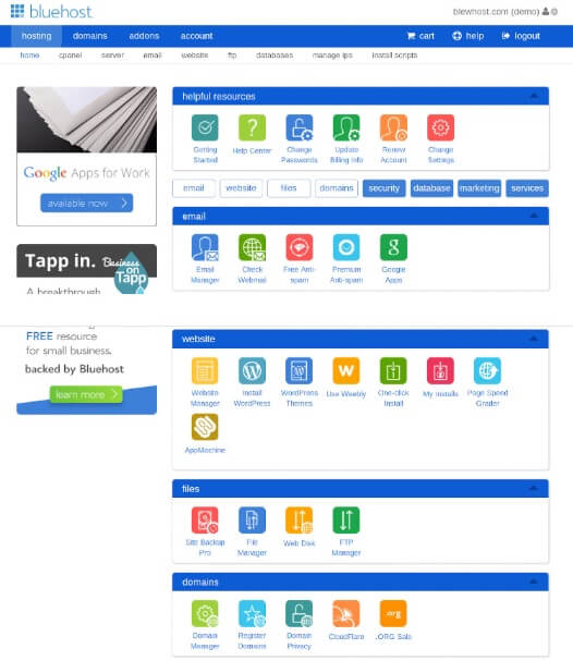 bluhost-cpanel bluhost-cpanel