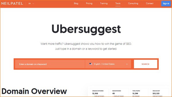 ubersuggest ubersuggest